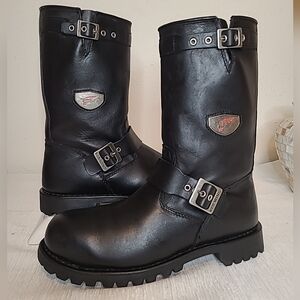 Red Wing Black Leather  steel toe Motorcycle Boots 988. Excellent condition
